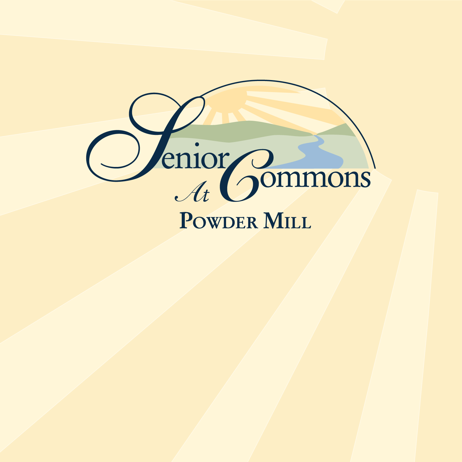 Senior Commons at Powder Mill logo with landscape